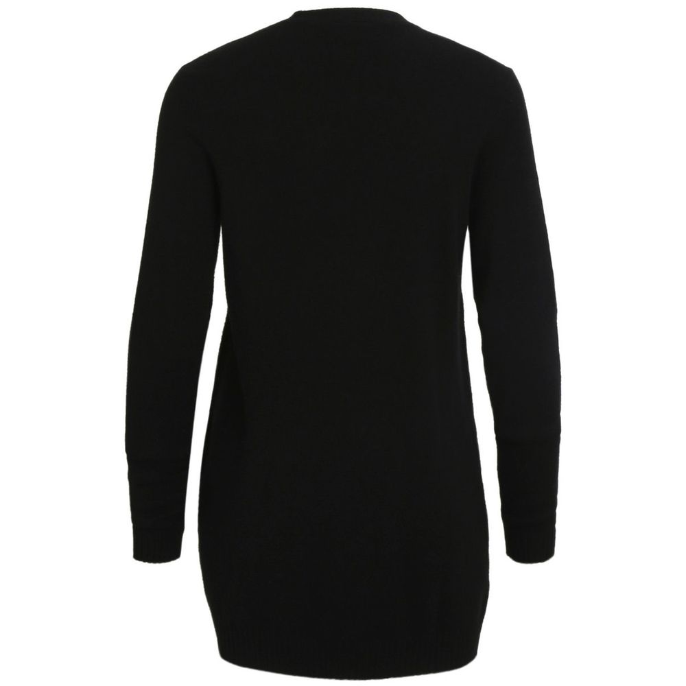 Vila Clothes – Schwarze Viskose-Strickjacke