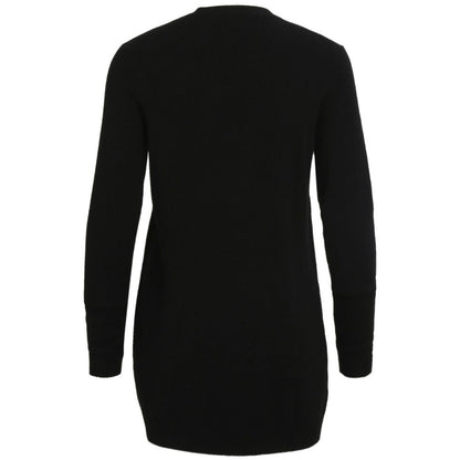 Vila Clothes – Schwarze Viskose-Strickjacke