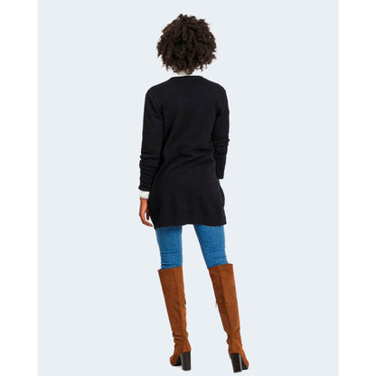 Vila Clothes – Schwarze Viskose-Strickjacke