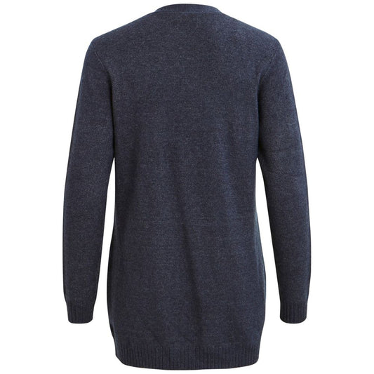Vila Clothes – Blaue Strickjacke aus Viskose