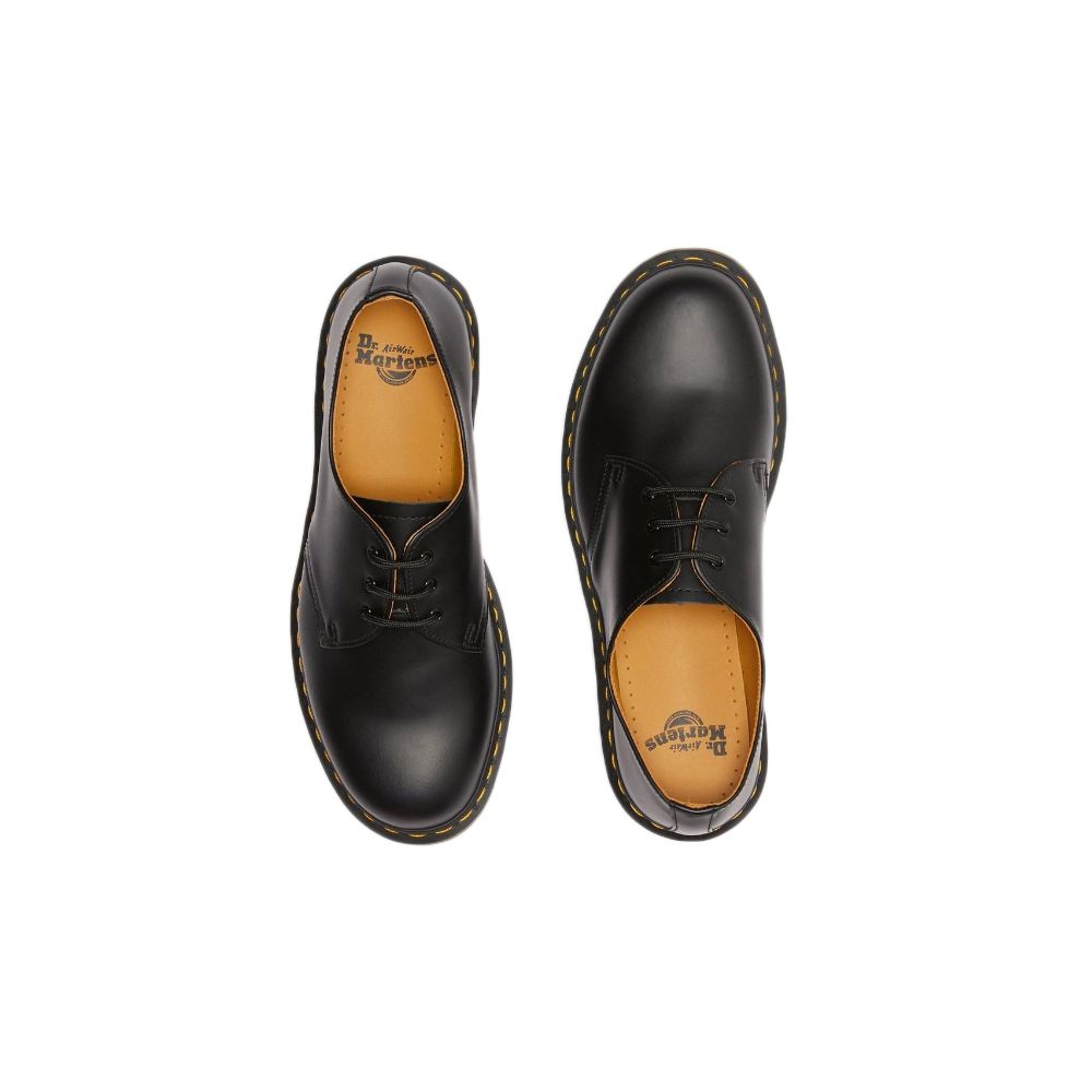 Dr. Martens – Schwarze Leder-Plateauschuhe