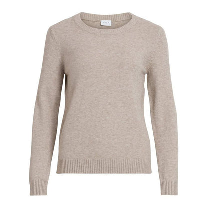 Vila Clothes – Beigefarbener Viskosepullover
