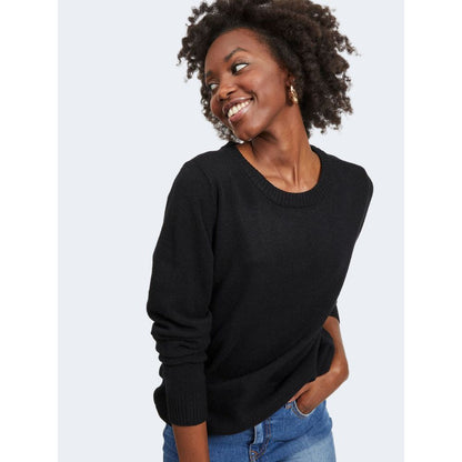 Vila Clothes – Schwarzer Viskosepullover