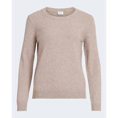 Vila Clothes – Beigefarbener Viskosepullover