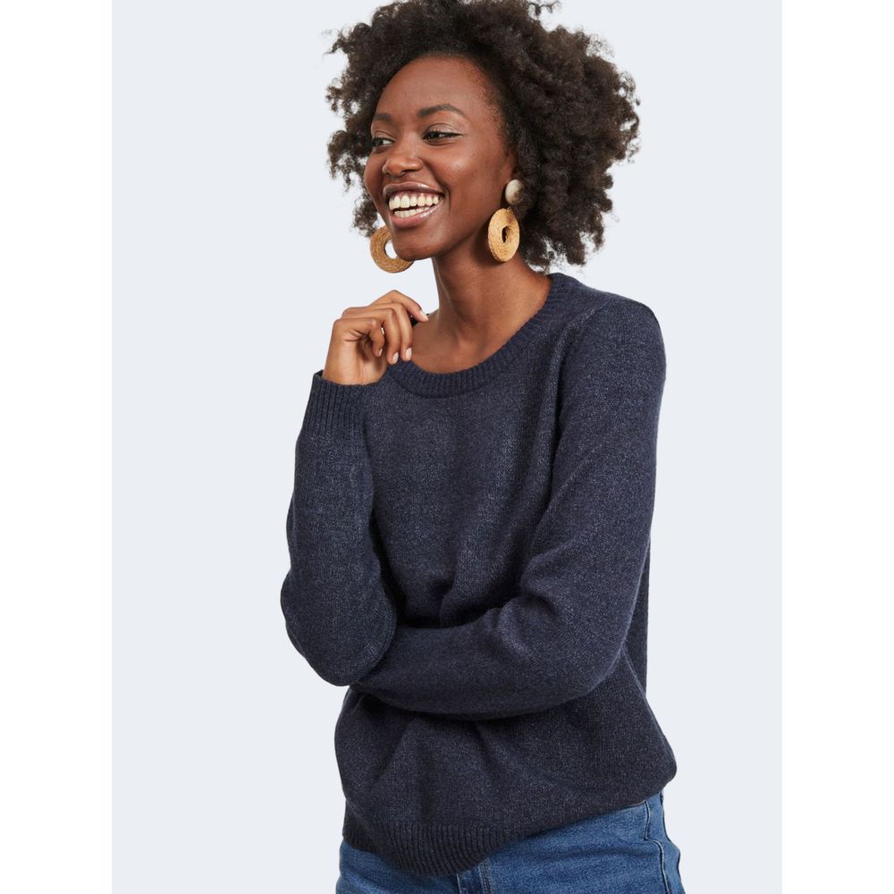 Vila Clothes – Blauer Viskosepullover
