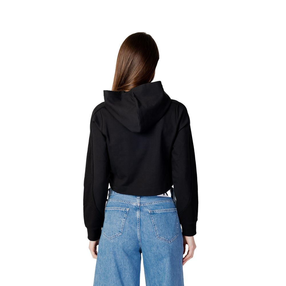 Calvin Klein Jeans – Schwarzes Viskose-Langarmshirt