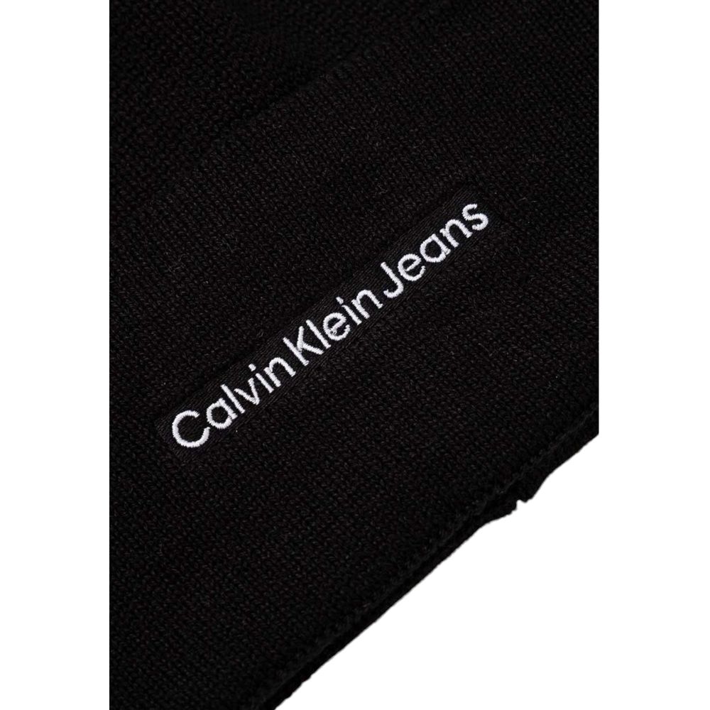 Calvin Klein Jeans – Baseballmütze aus schwarzer Baumwolle