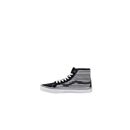 Vans – Schwarz-weiße Ledersneaker