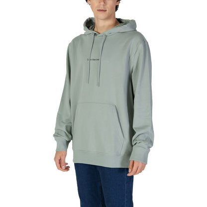 Calvin Klein Jeans – Grüner Kapuzenpullover aus Baumwolle