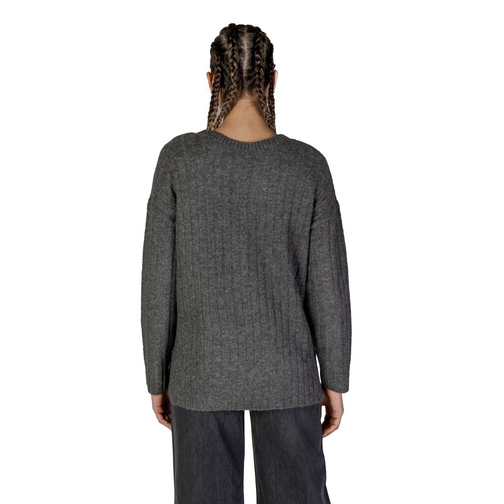 Vila Clothes Grauer Marabou-Pullover