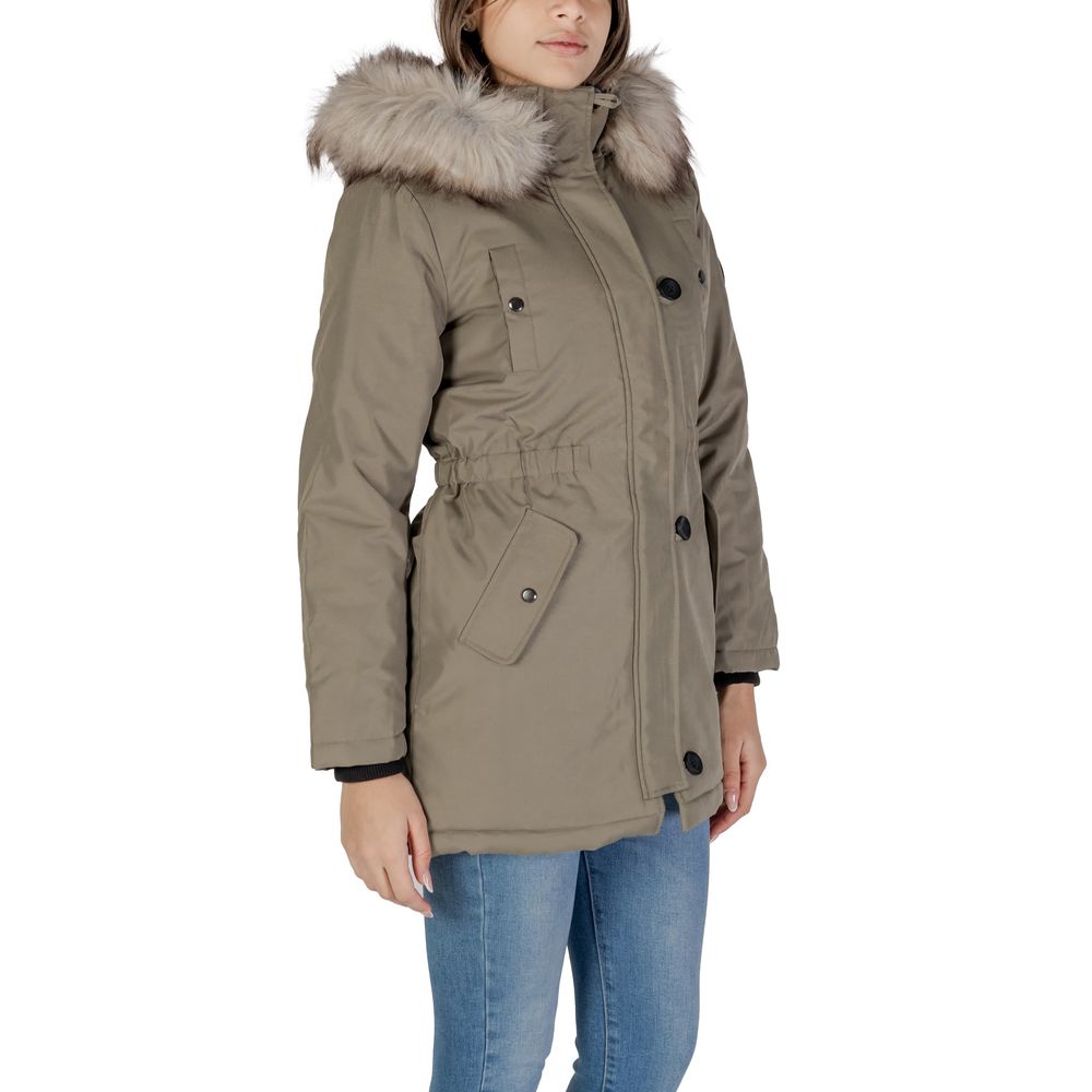 Only Green Polyester Parka