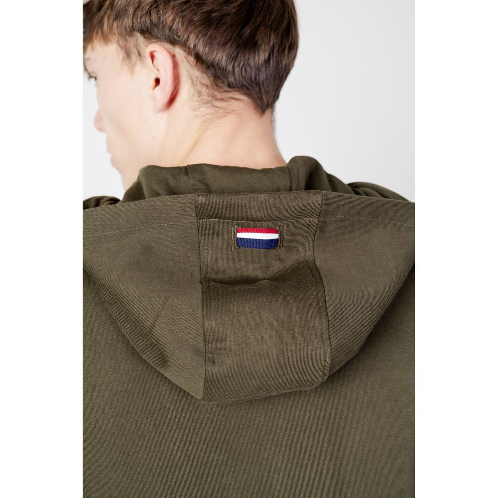 US POLO ASSN. Grüner Kapuzenpullover aus Baumwolle