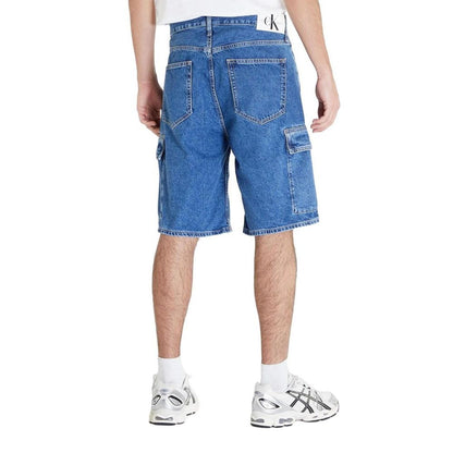Calvin Klein Jeans – Blaue Baumwoll-Bermuda