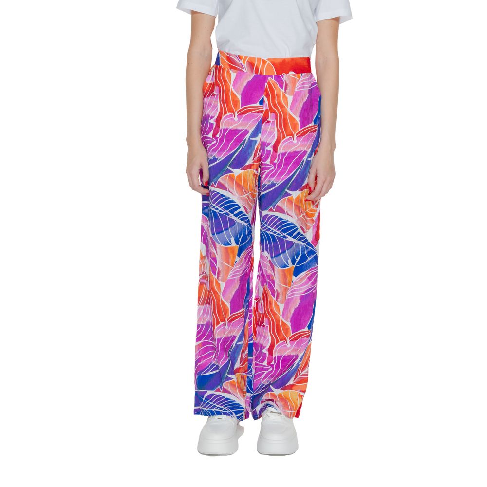 Vila Clothes – Mehrfarbige Viskosehose
