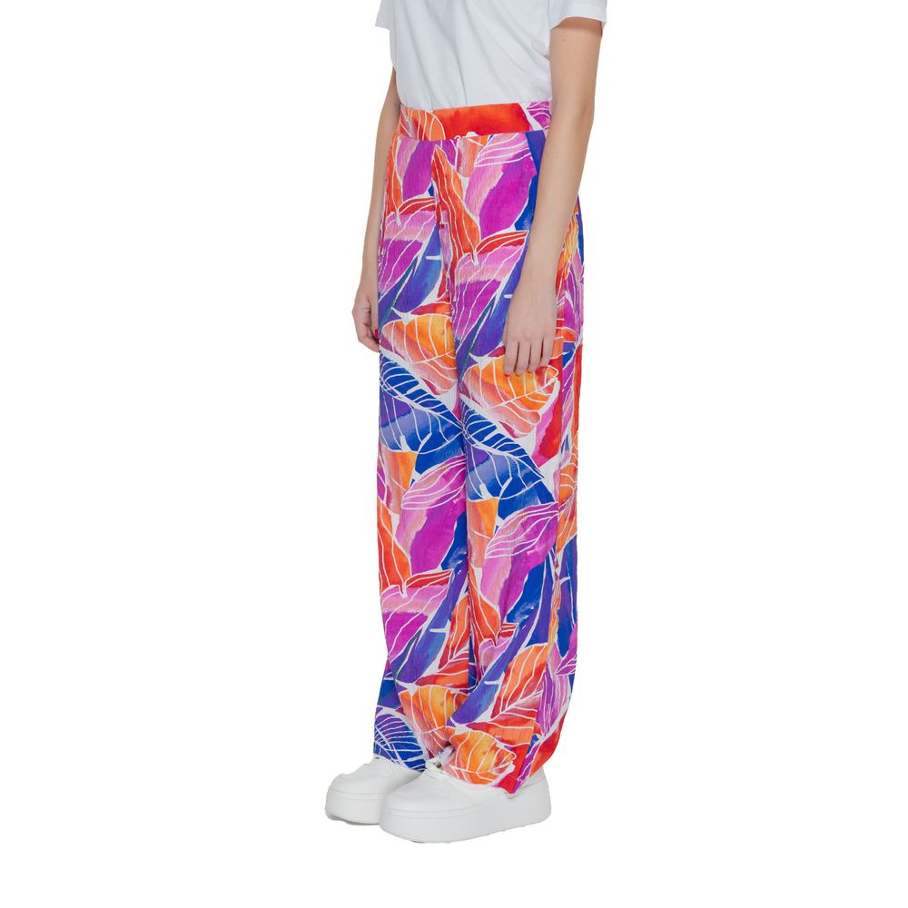 Vila Clothes – Mehrfarbige Viskosehose