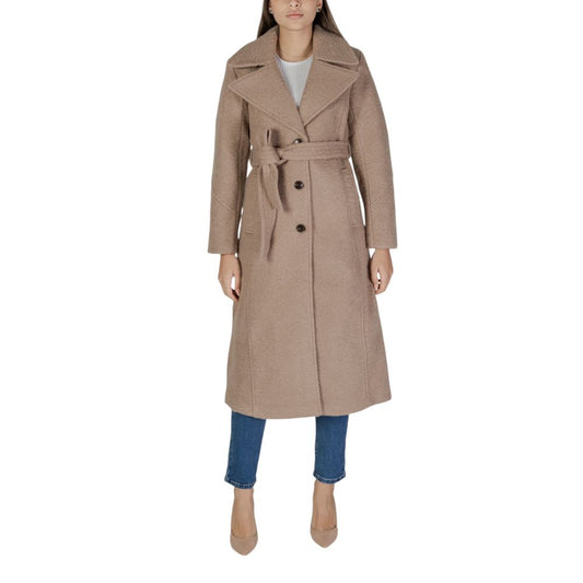 Vila Clothes Beige Polyestermantel