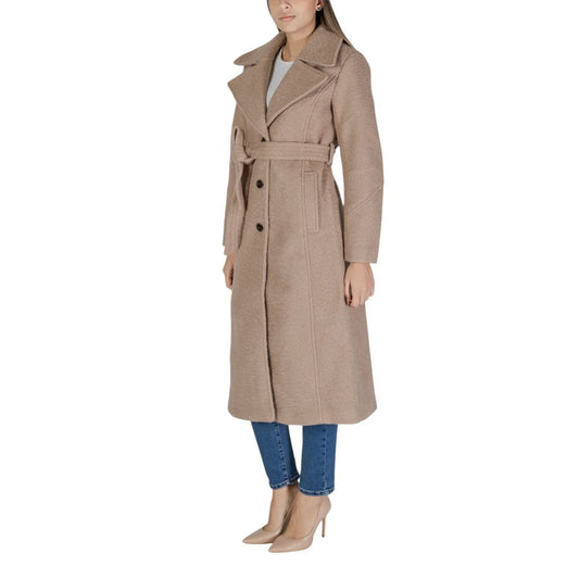 Vila Clothes Beige Polyestermantel