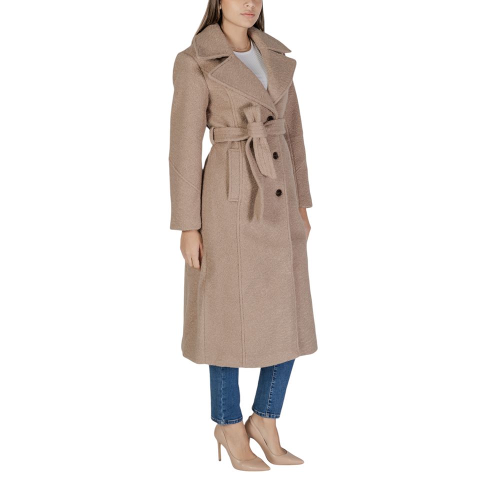 Vila Clothes Beige Polyestermantel