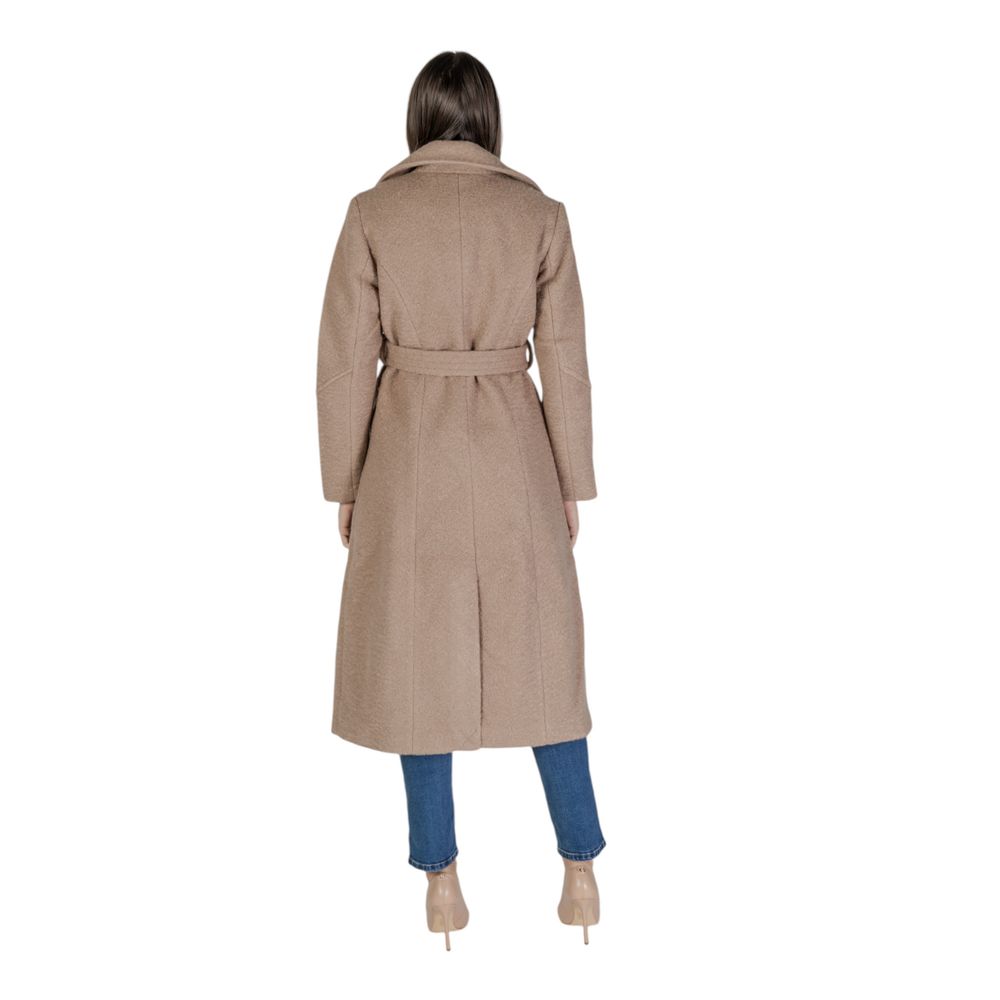 Vila Clothes Beige Polyestermantel
