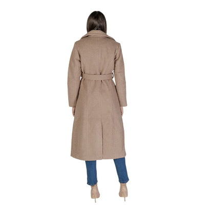 Vila Clothes Beige Polyestermantel