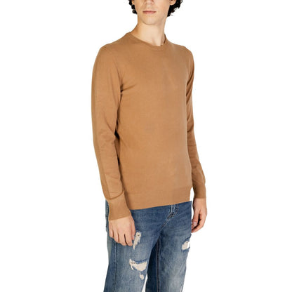 Gianni Lupo Brauner Polyesterpullover
