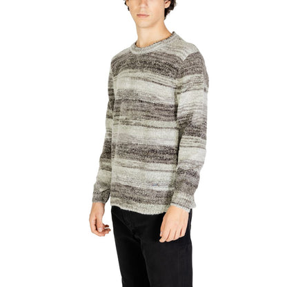 Gianni Lupo Grauer Polyacryl-Pullover
