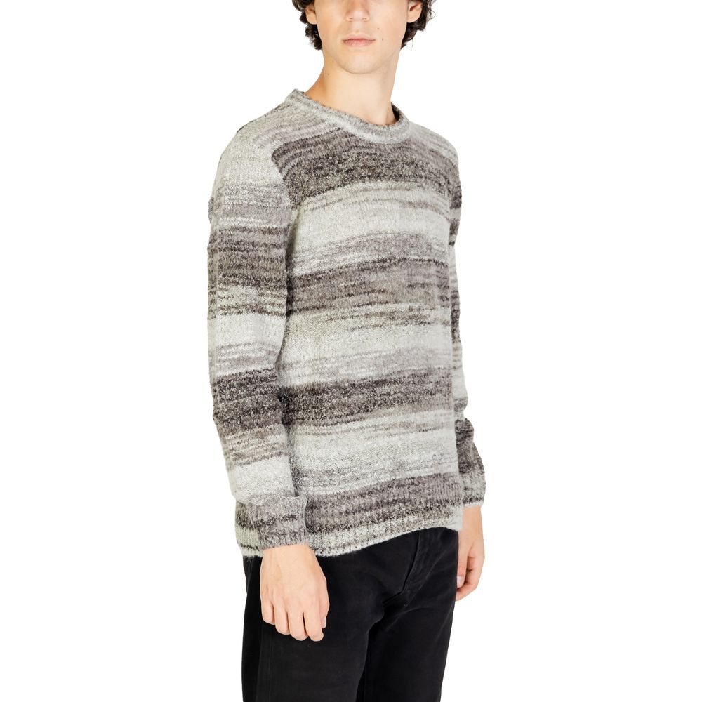 Gianni Lupo Grauer Polyacryl-Pullover