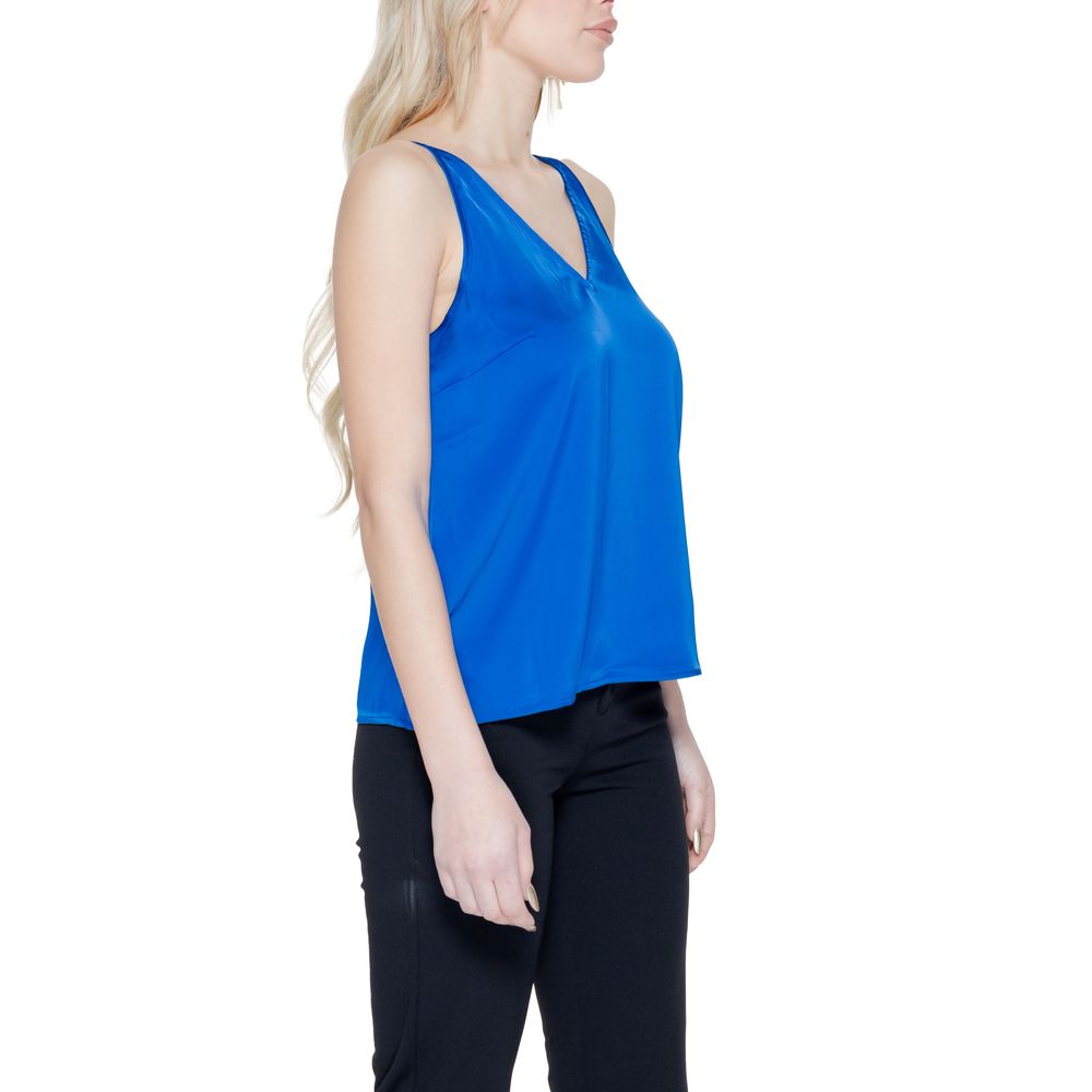 Vila Clothes – Blaues Polyester-Top