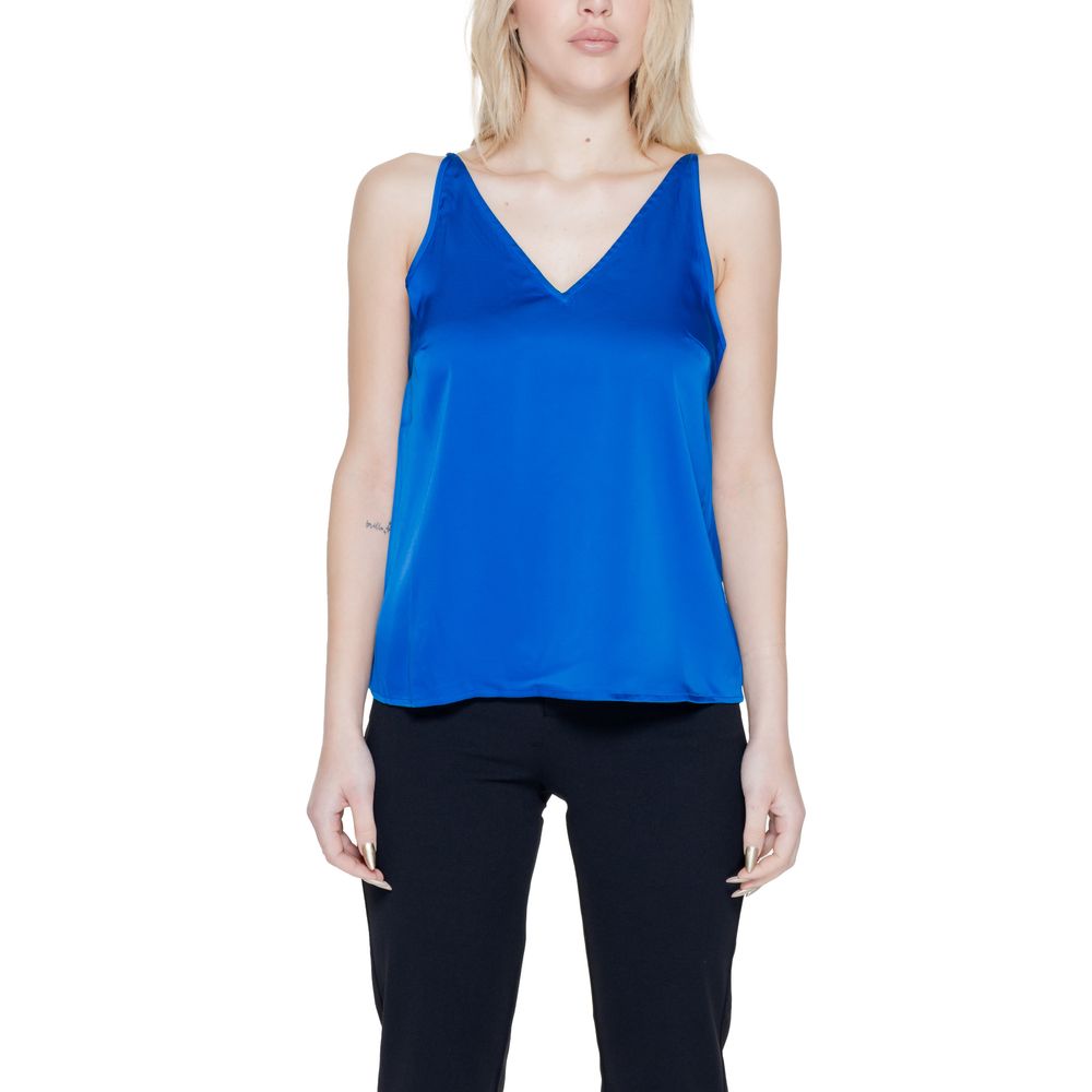 Vila Clothes – Blaues Polyester-Top