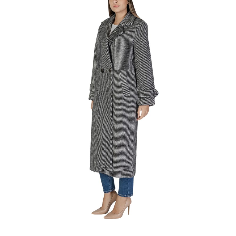 Vila Clothes – Schwarzer Polyestermantel