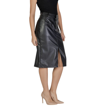 Vila Kleidung Schwarz Polyester Lang