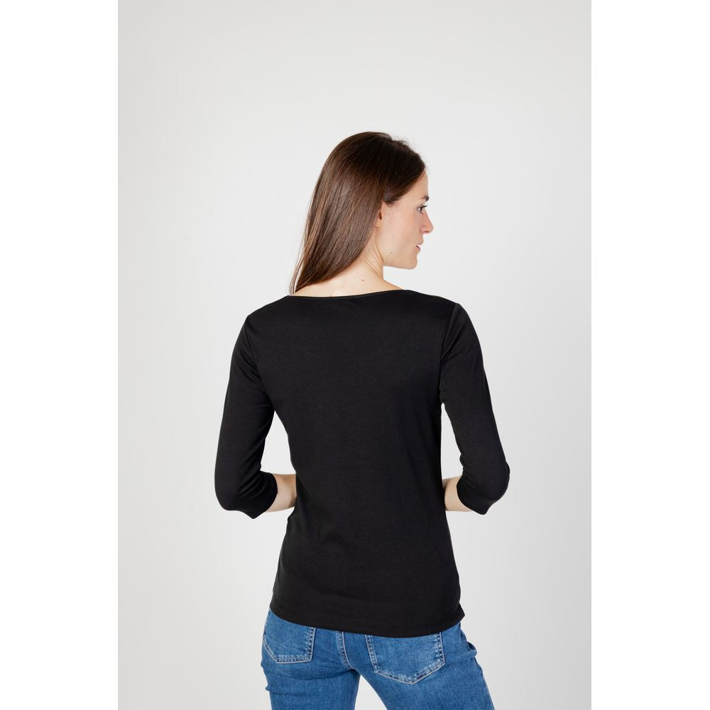 Street One Schwarzes Langarmshirt aus Baumwolle