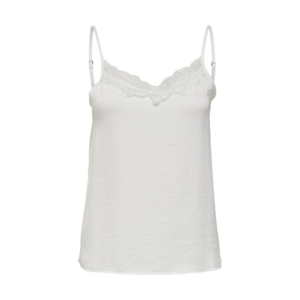 Jacqueline De Yong White Polyester Tank Tops