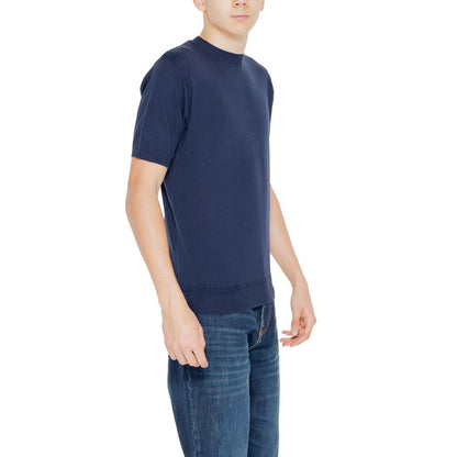 Blauer Baumwollpullover Hamaki-Ho