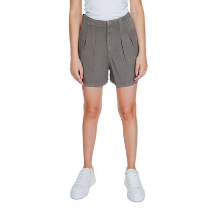 Vero Moda – Beige Lyocell-Shorts