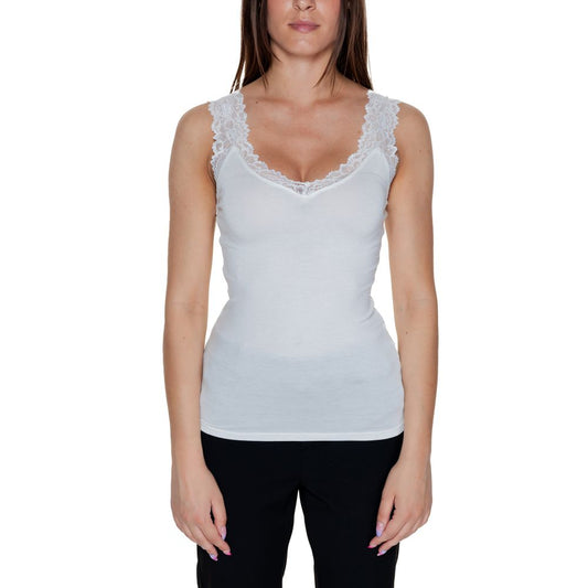 Vero Moda – Weißes Viskose-Tanktop