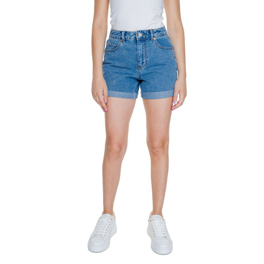 Vero Moda – Hellblaue Baumwollshorts