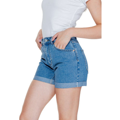 Vero Moda – Hellblaue Baumwollshorts
