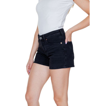 Vero Moda – Schwarze Baumwollshorts