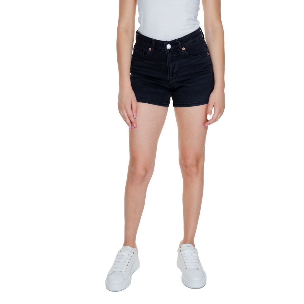 Vero Moda – Schwarze Baumwollshorts