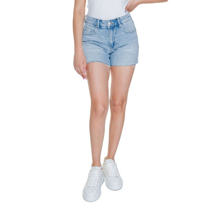 Vero Moda – Hellblaue Baumwollshorts