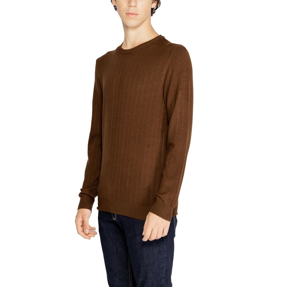 Antony Morato Brauner Viskosepullover