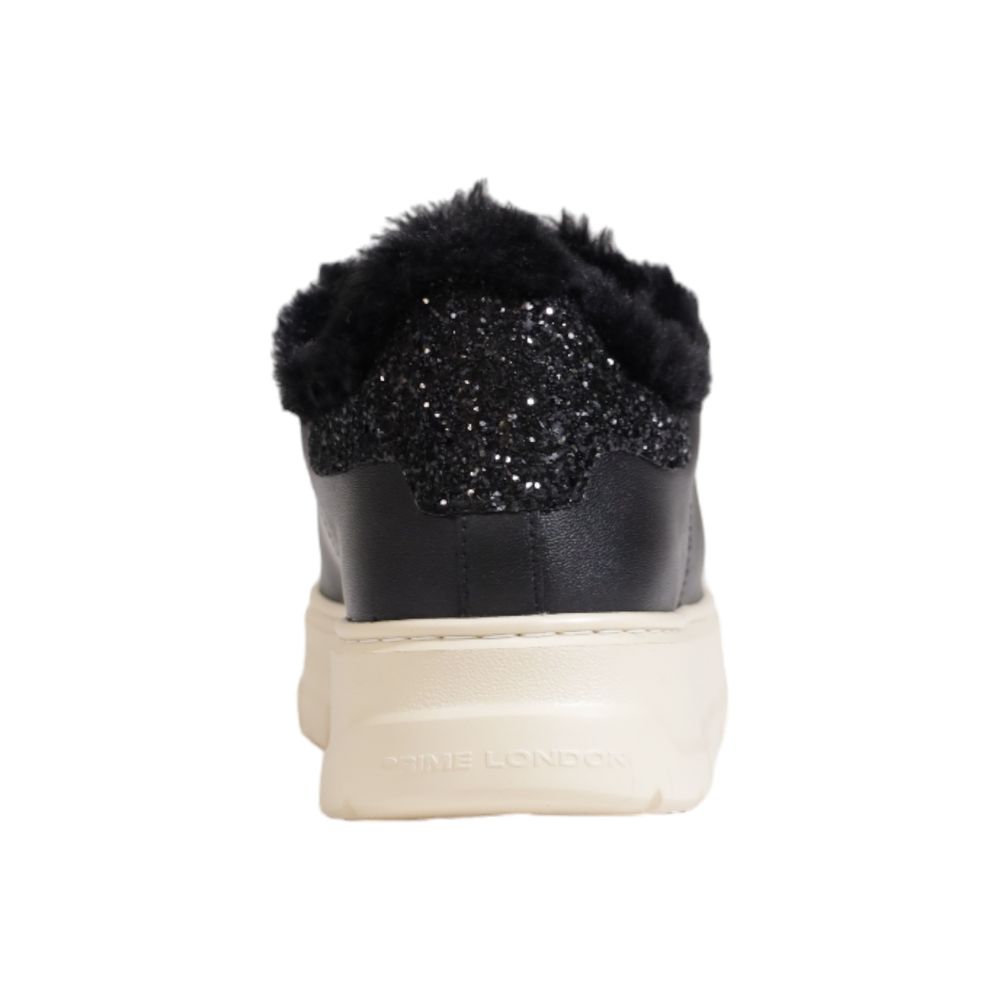 Crime London – Schwarze Leder-Sneaker