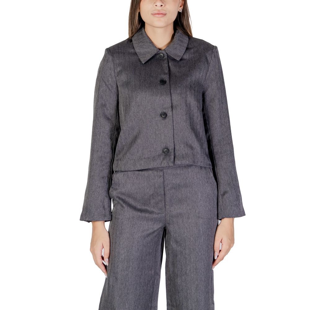 Jacqueline De Yong Gray Polyester Blazer