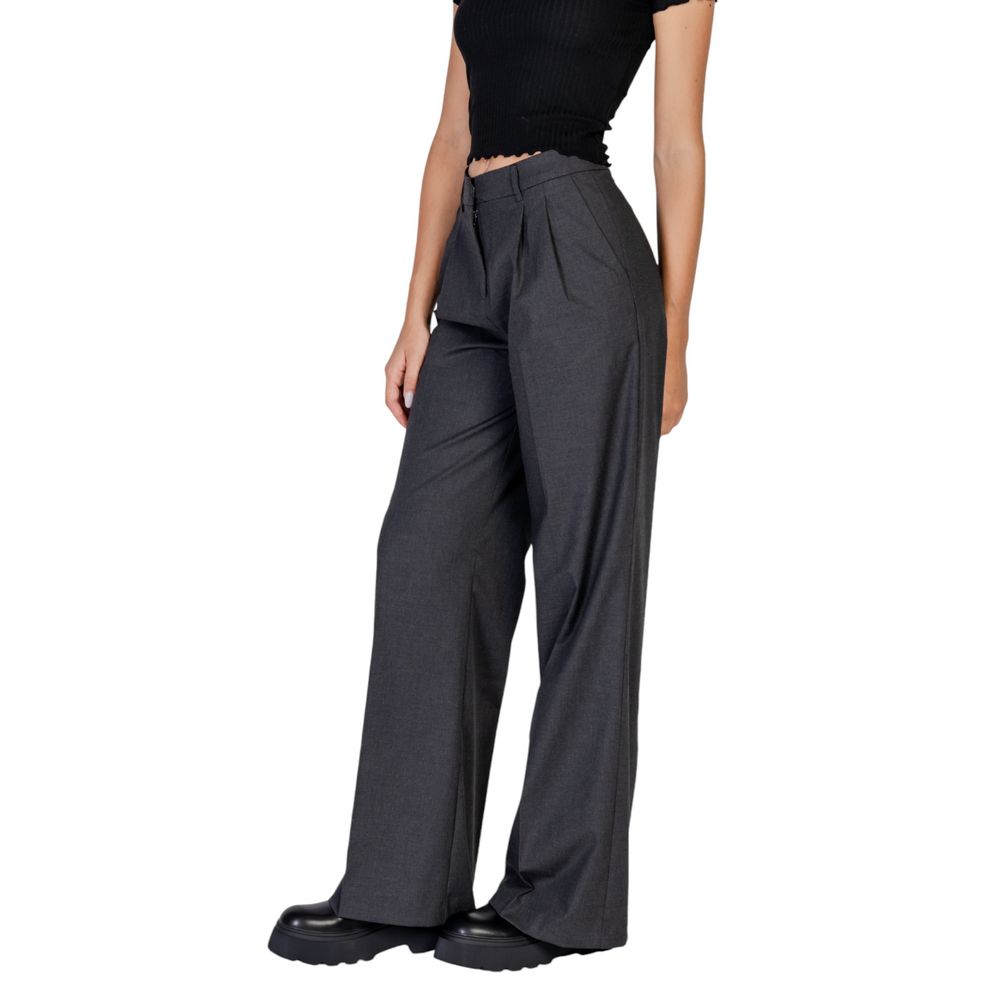 Morgan De Toi Gray Polyester Casual Pants