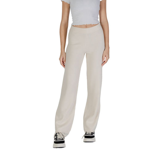 Vero Moda – Cremefarbene Viskosehose