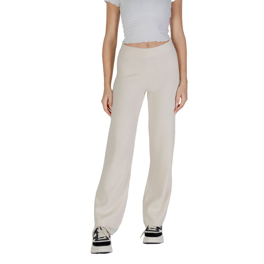 Vero Moda – Cremefarbene Viskosehose