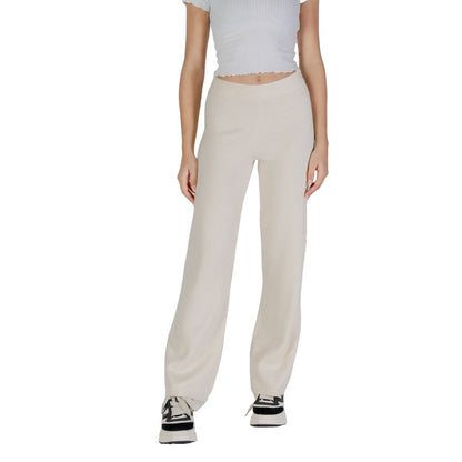 Vero Moda – Cremefarbene Viskosehose