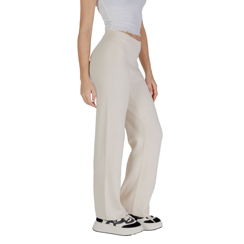 Vero Moda – Cremefarbene Viskosehose