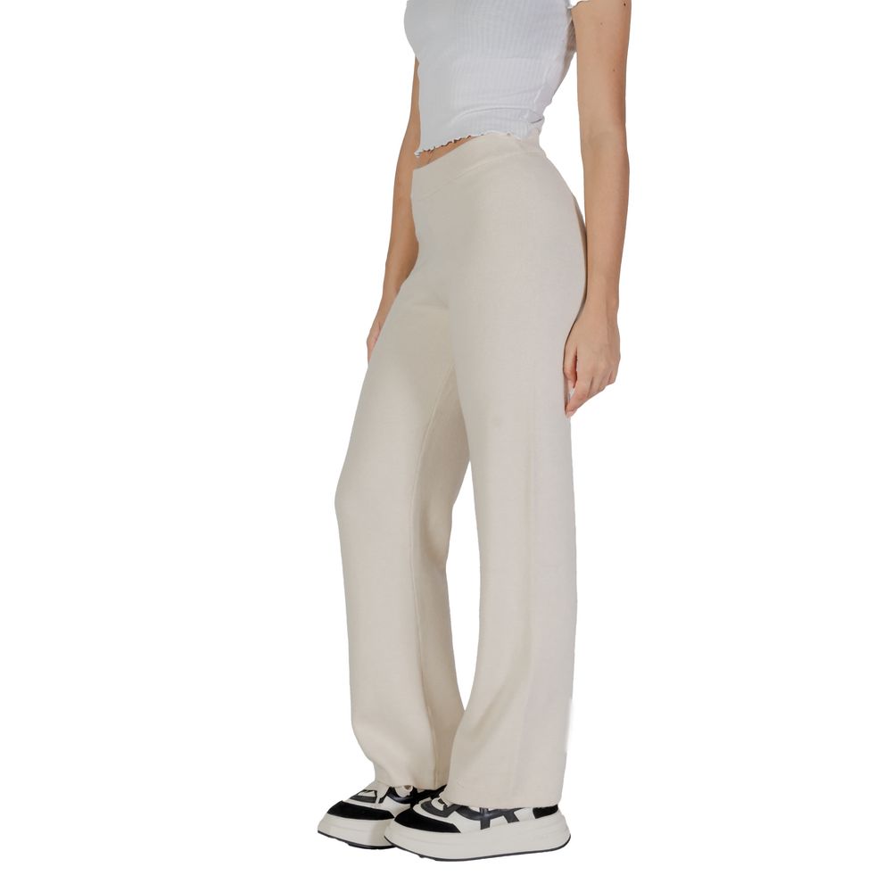 Vero Moda – Cremefarbene Viskosehose